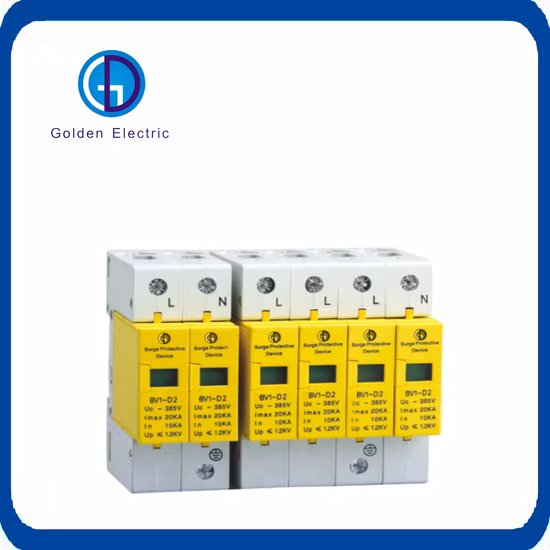 Dispositivo de proteção contra surtos AC SPD para sistema solar fotovoltaico 40ka 275V/320V/385V/420V/440V proteção contra surtos de tensão com CE