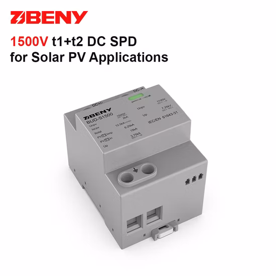Dispositivo de proteção contra surtos solar fotovoltaico Ce 1500V